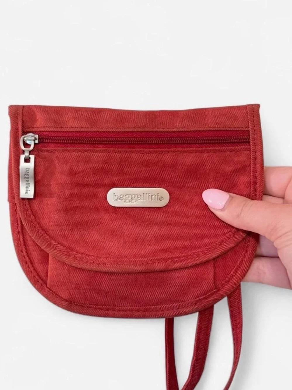Baggallini Brick Red Crossbody with Front Flap and Zip